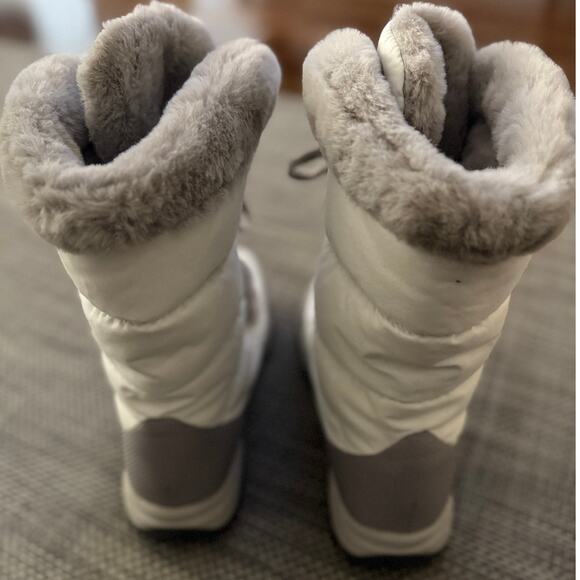 THE NORTH FACE Down Filled Icepick Neptse Winter Boots White 10 - Picture 2 of 7